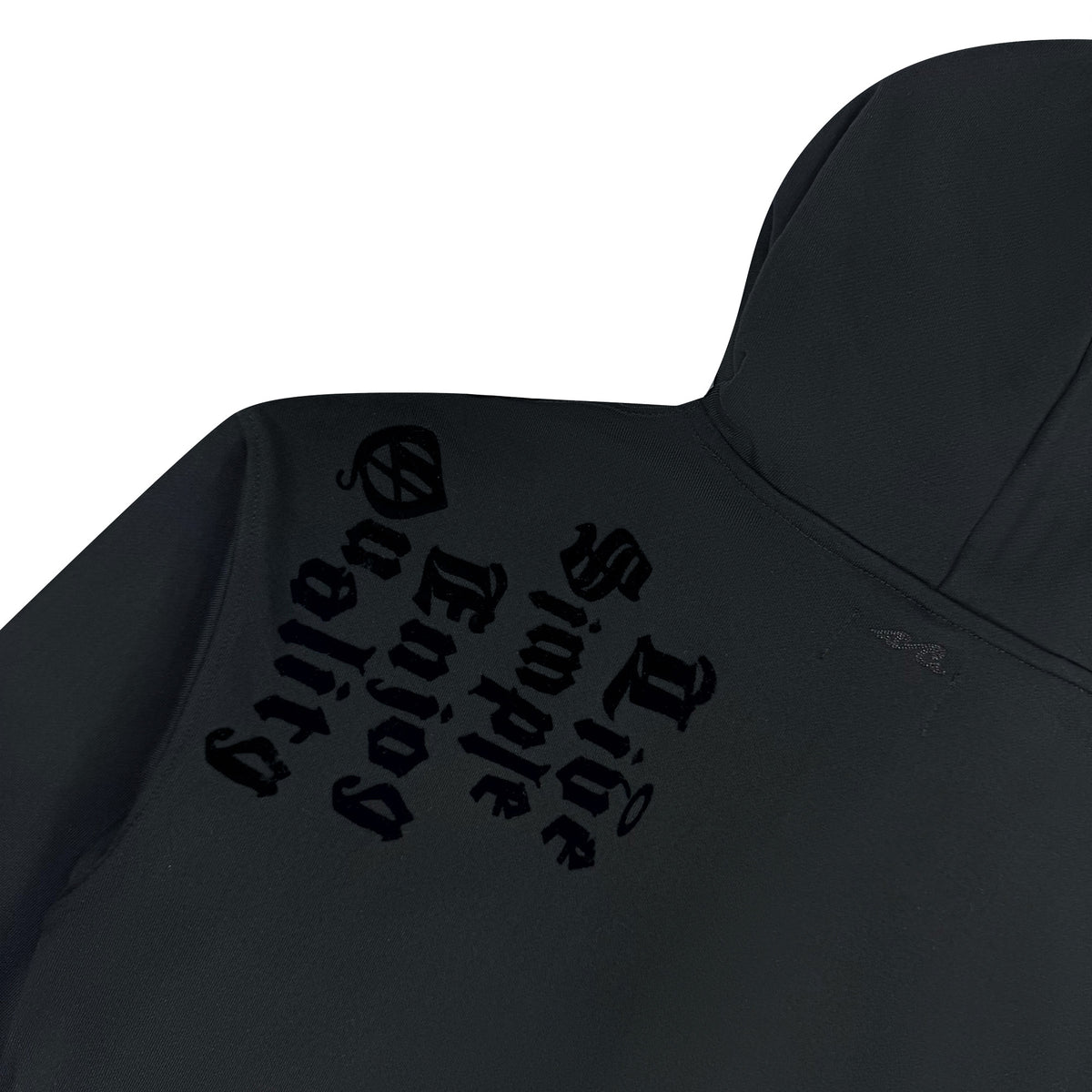 PATCHES ZIP UP HOODIE BLACK