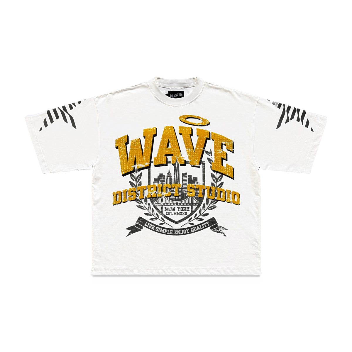 UNIVERSITY OVERSIZED S/S TEE WHITE