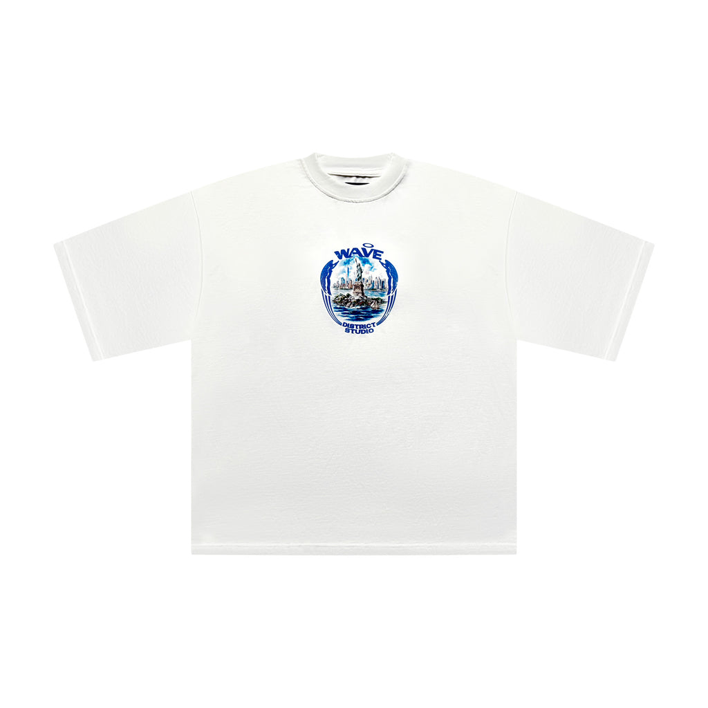LIBERTY ISLAND OVERSIZED S/S TEE WHITE