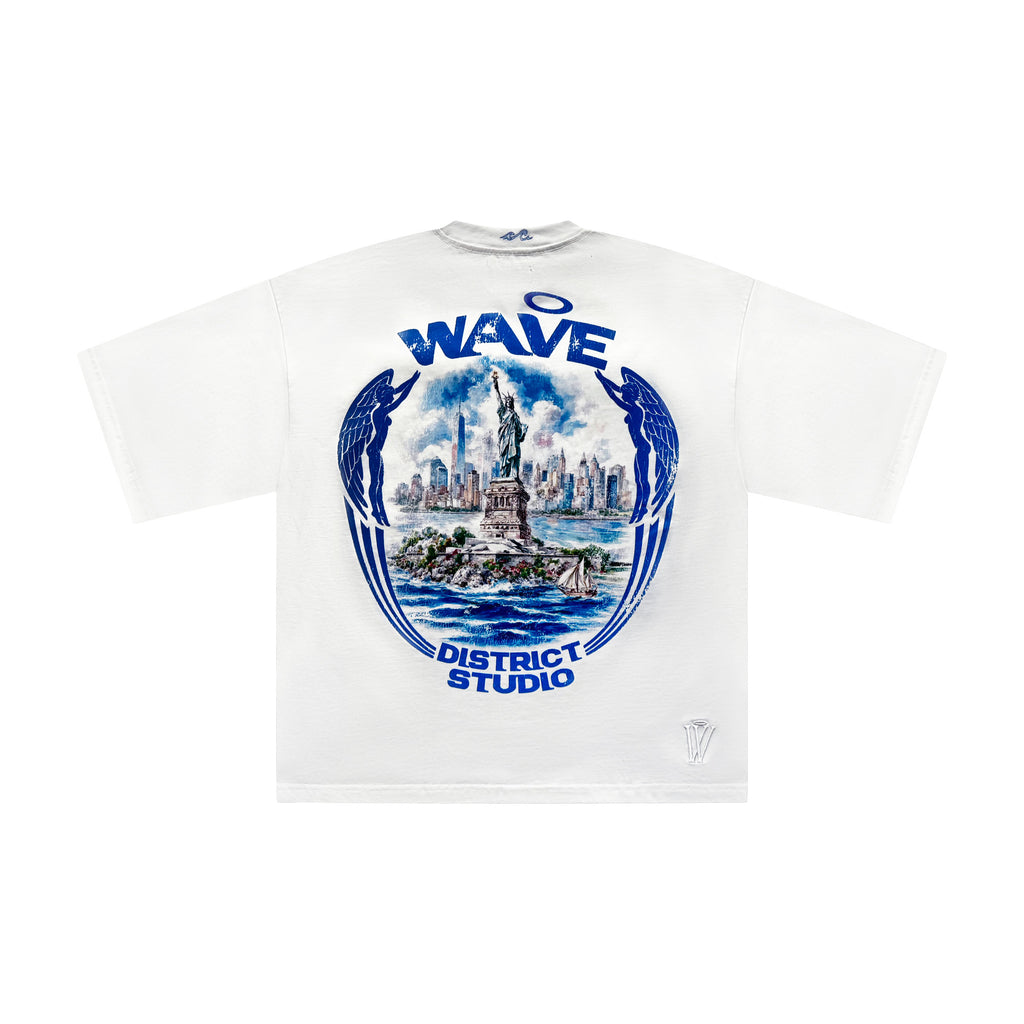 LIBERTY ISLAND OVERSIZED S/S TEE WHITE