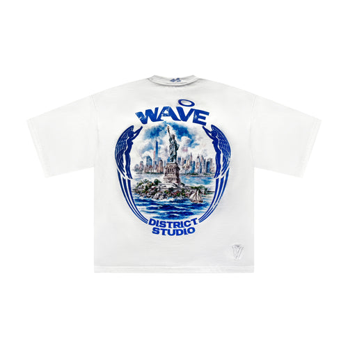 LIBERTY ISLAND OVERSIZED S/S TEE WHITE