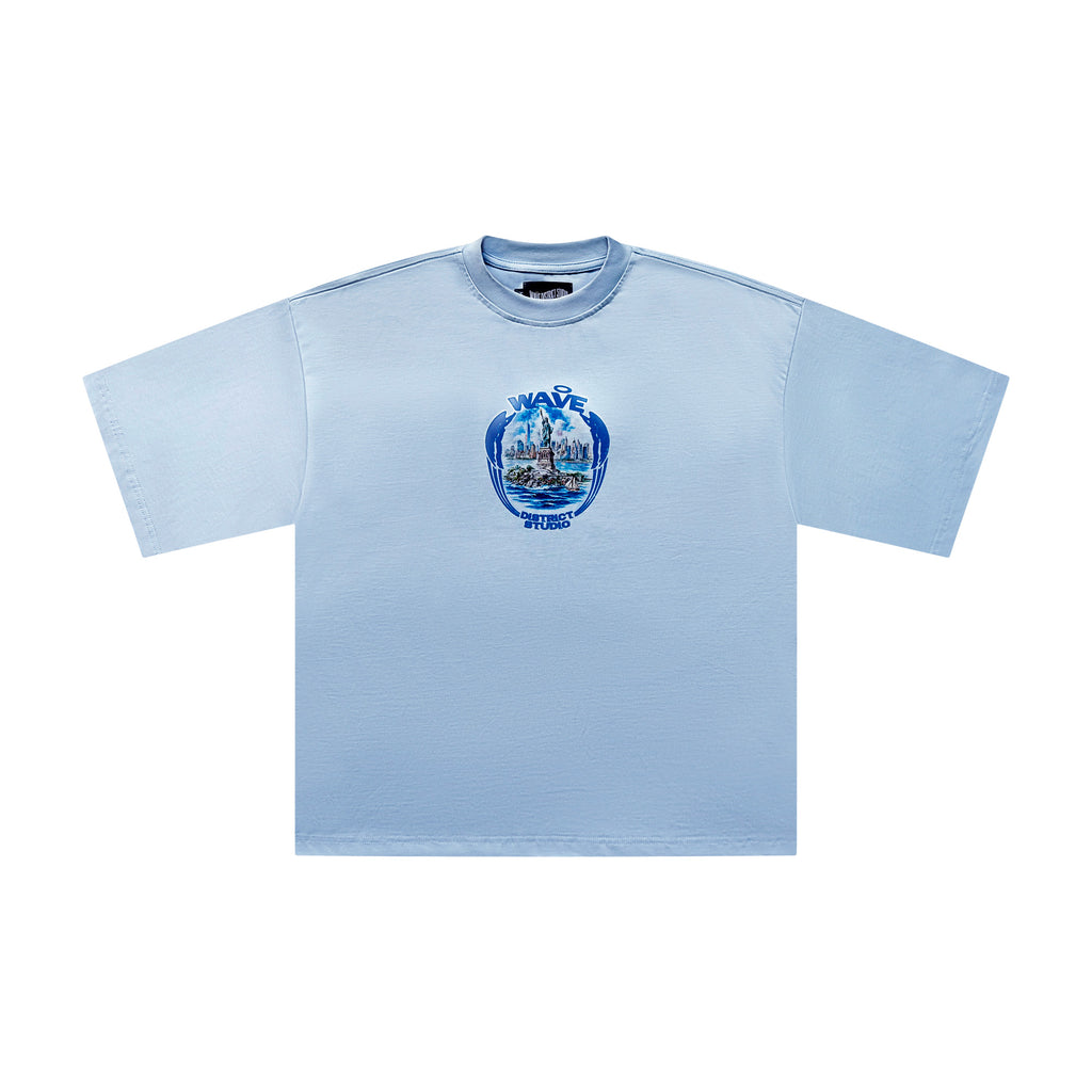 LIBERTY ISLAND OVERSIZED S/S TEE BLUE
