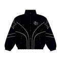 NYLON ZIP UP TRACK JACKET BLACK