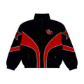 NYLON ZIP UP TRACK JACKET RED