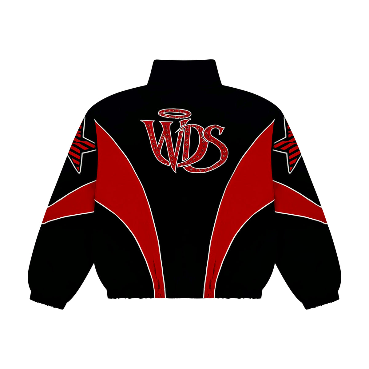 NYLON ZIP UP TRACK JACKET RED