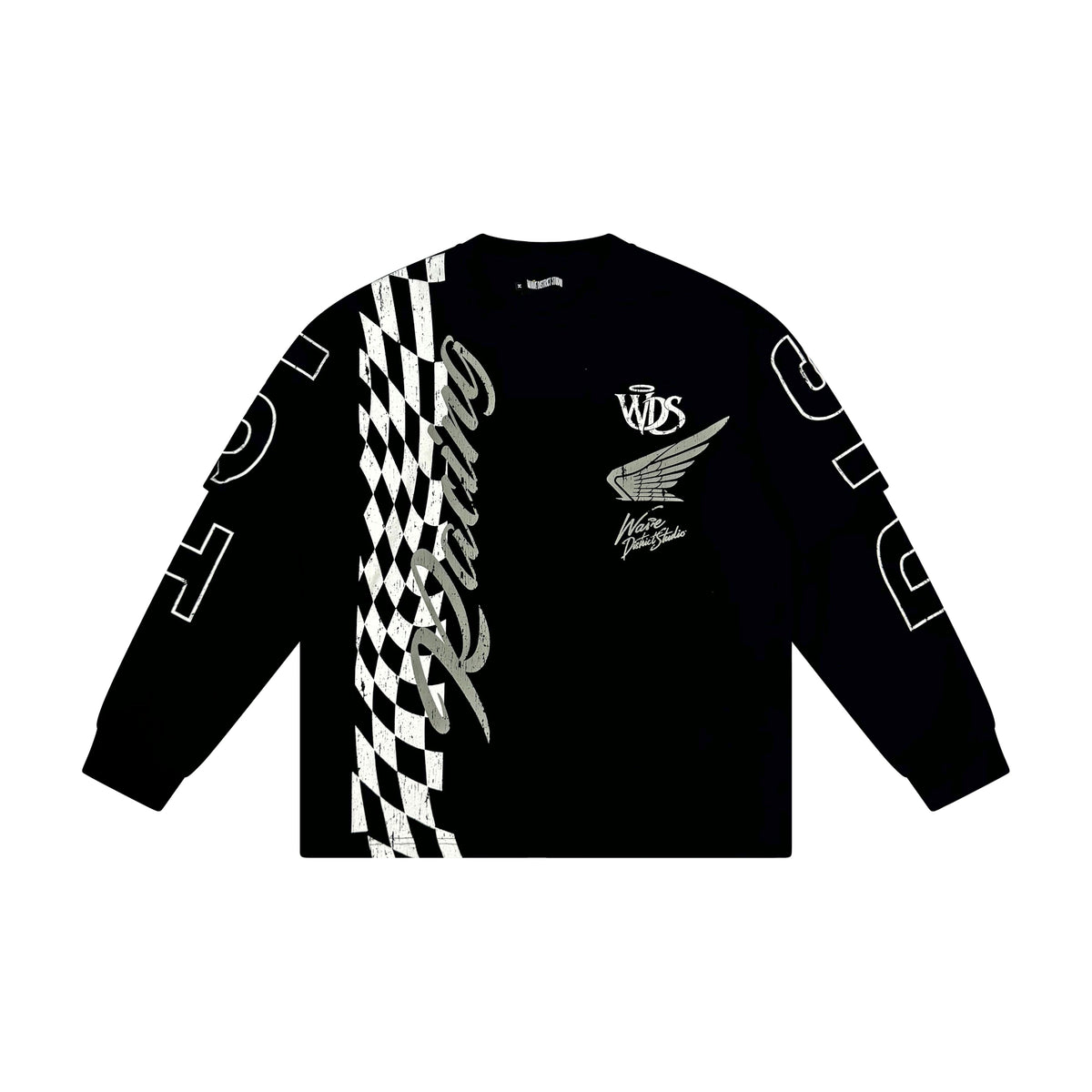 WDS RACING L/S TEE BLACK