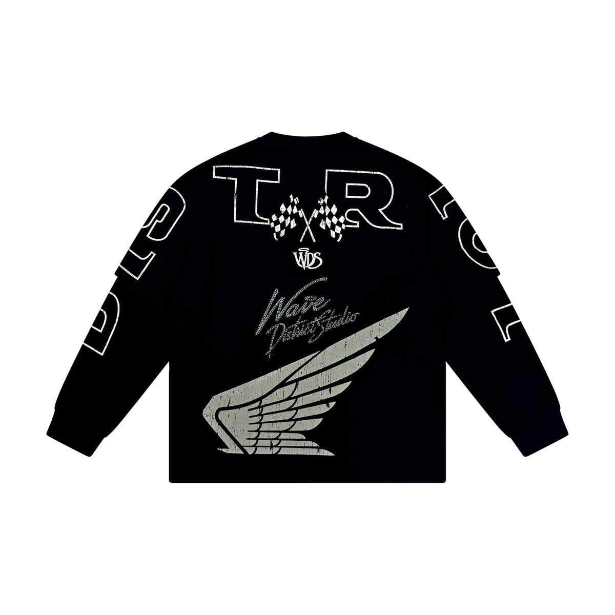 WDS RACING L/S TEE BLACK